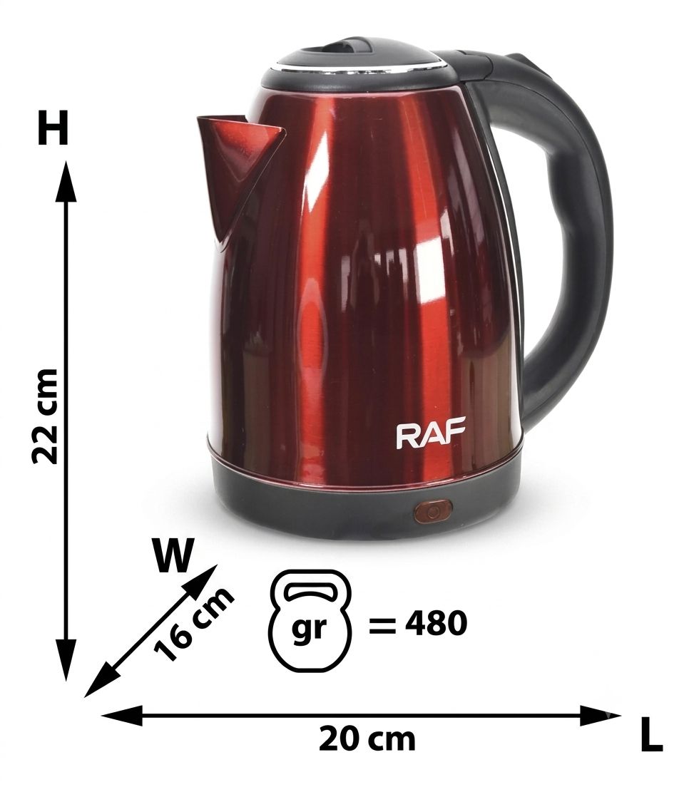 Hervidor Eléctrico RAF 2.0L de Acero Inoxidable