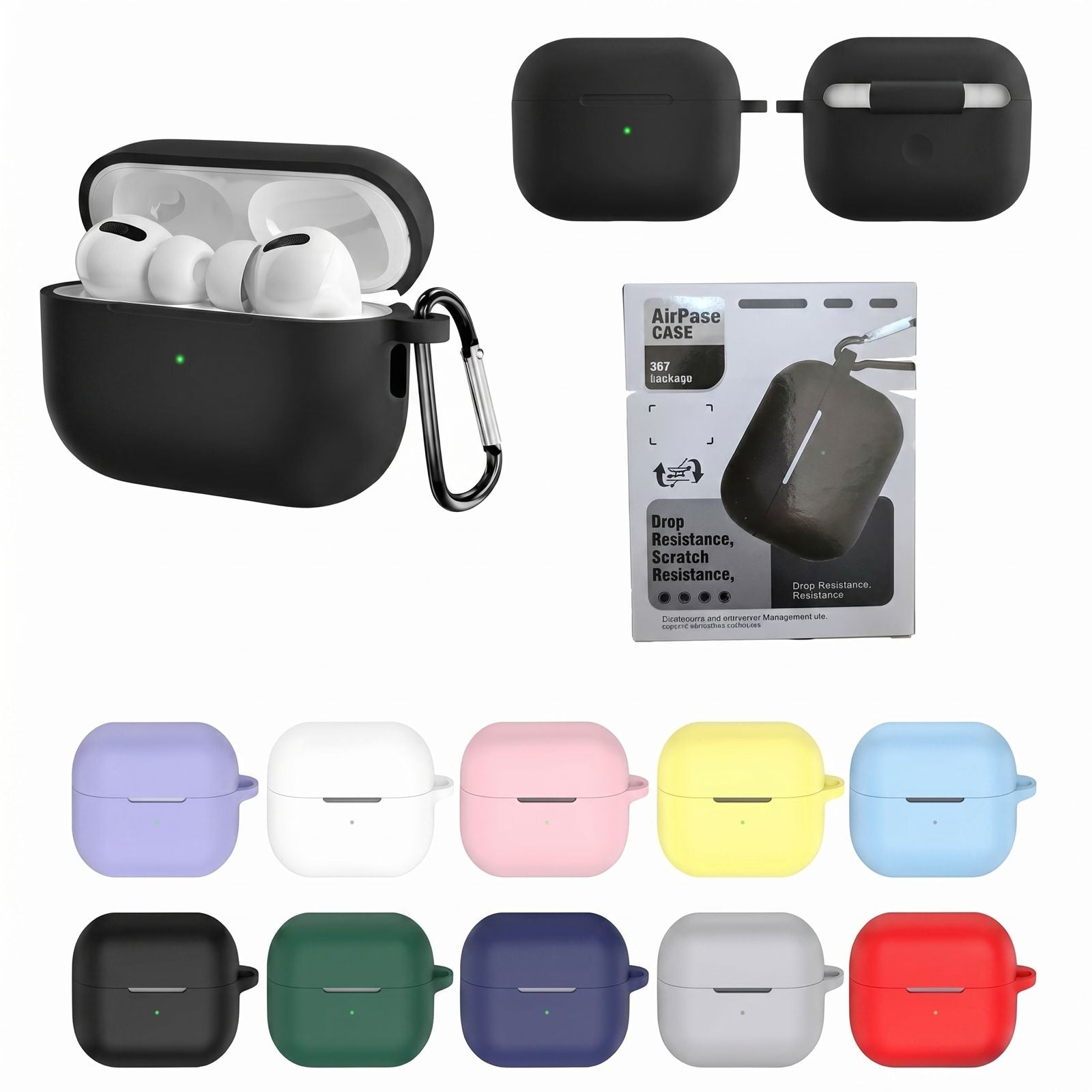 Funda de Silicona para Audífonos Pro con Mosquetón