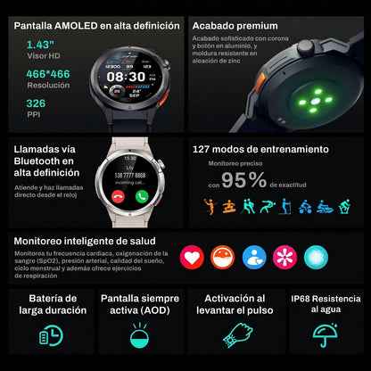 Reloj Inteligente QCY Active GX con Pantalla AMOLED y Llamadas Bluetooth