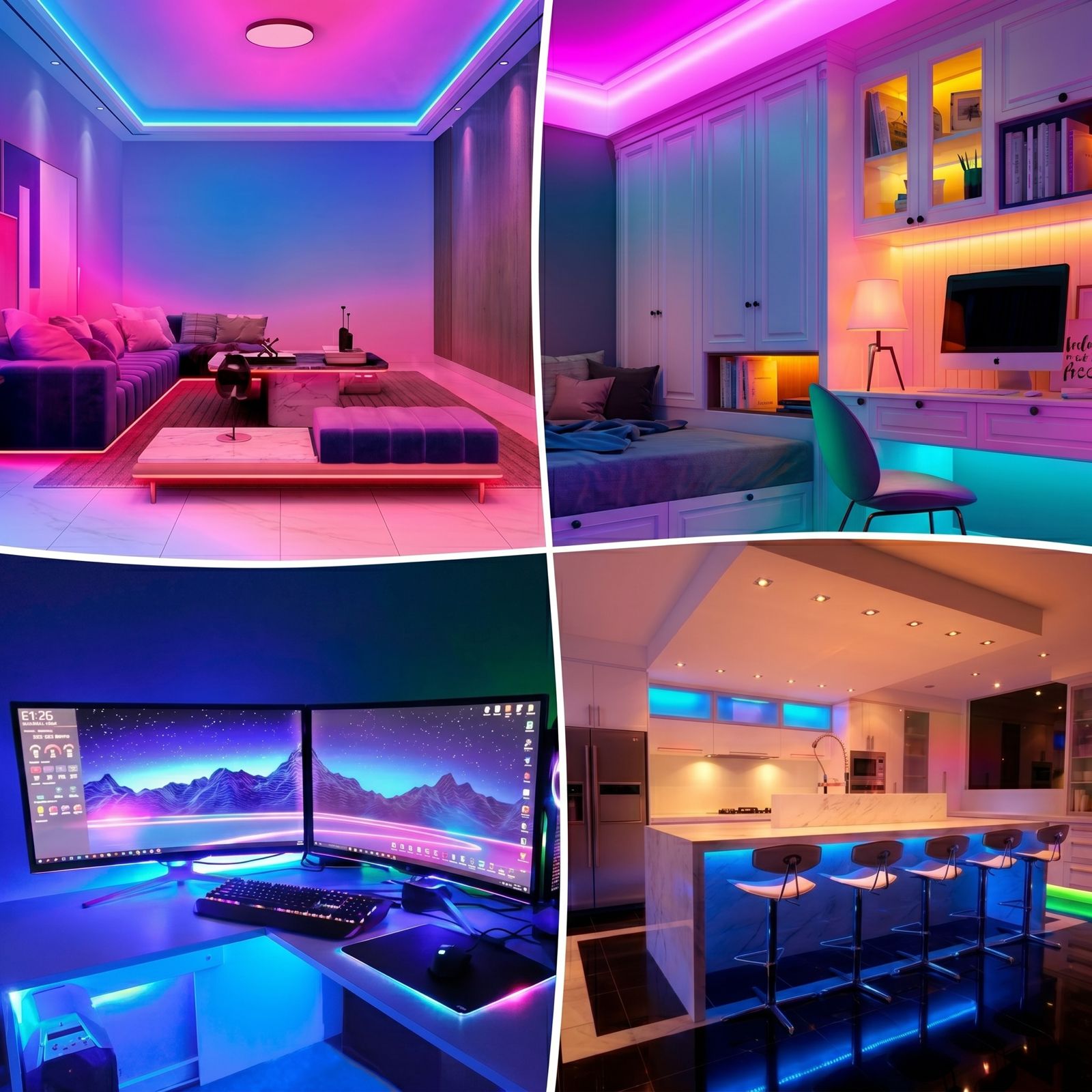 Tira de Luces LED RGB 12V Bluetooth 5 Metros (con Adaptador)