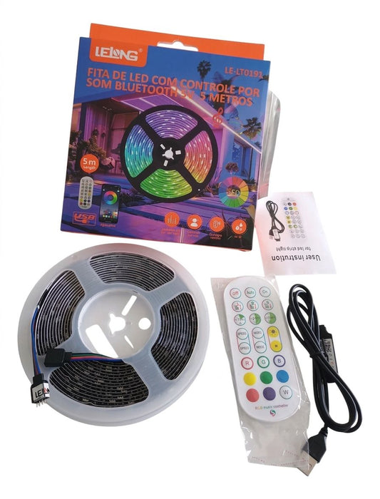 Tira de Luces LED RGB 5V USB 5 Metros con Control Remoto y Música