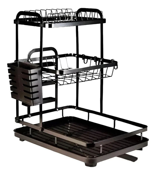 Escurridor de Platos de 3 Niveles de Acero