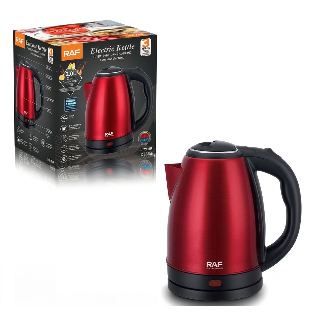 Hervidor Eléctrico RAF 2.0L de Acero Inoxidable