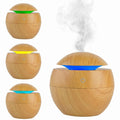 Humidificador Ultrasónico Aromaterapia con Luz LED (Diseño Madera)