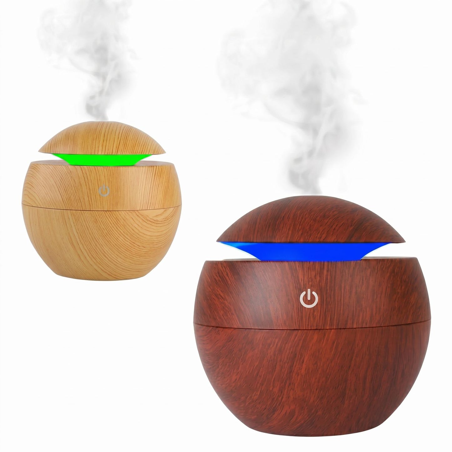 Humidificador Ultrasónico Aromaterapia con Luz LED (Diseño Madera)