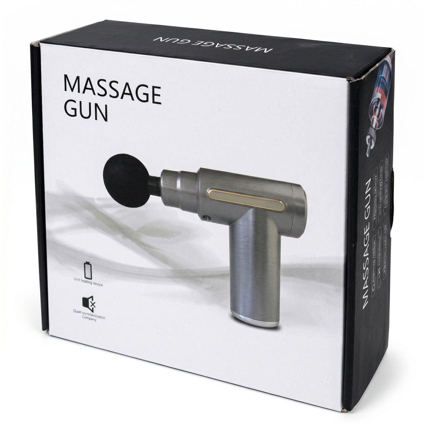 Pistola Masajeadora Muscular Recargable (4 Cabezales)