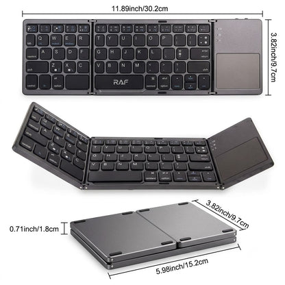 Teclado Plegable Bluetooth de Bolsillo con Touchpad